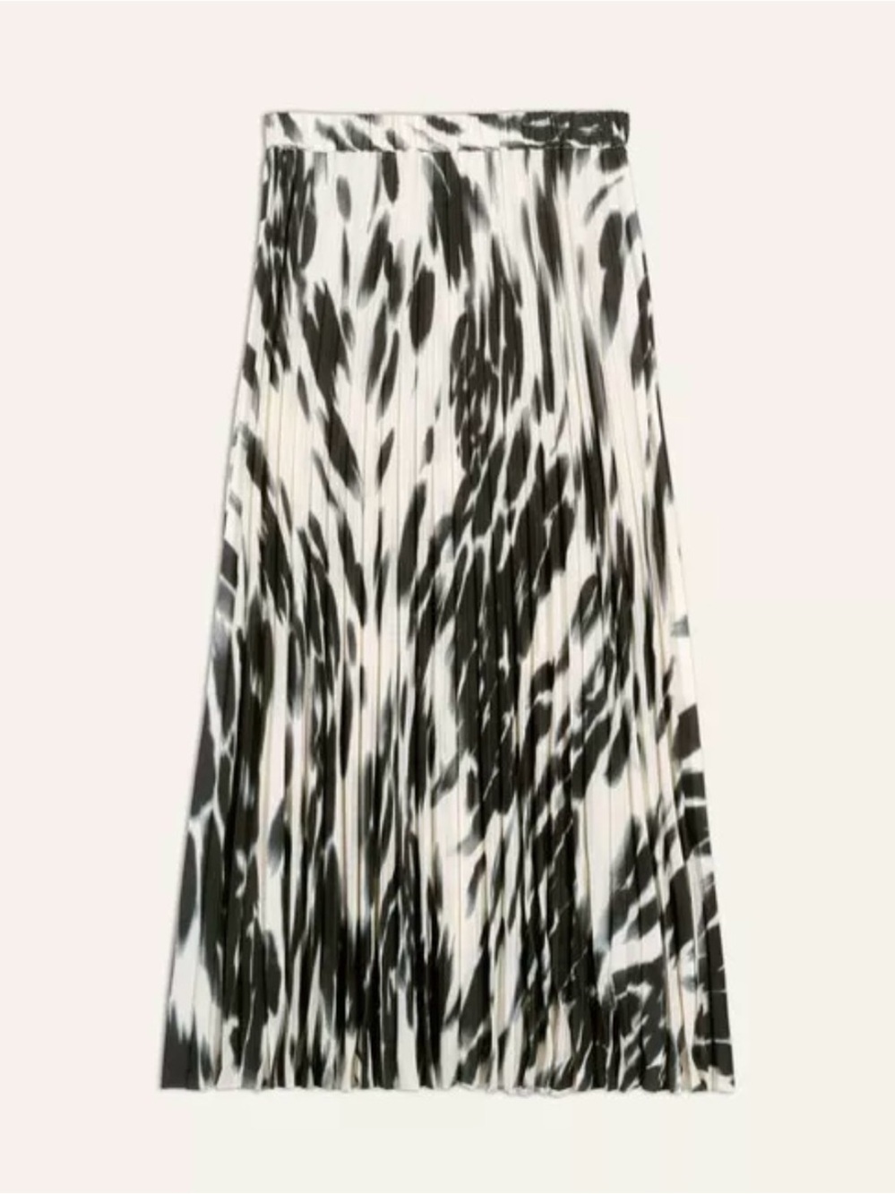 NWT ba&sh Alicia Skirt Carbon Size 36 Bohemian Midi Sunburst Pleated Print Skirt